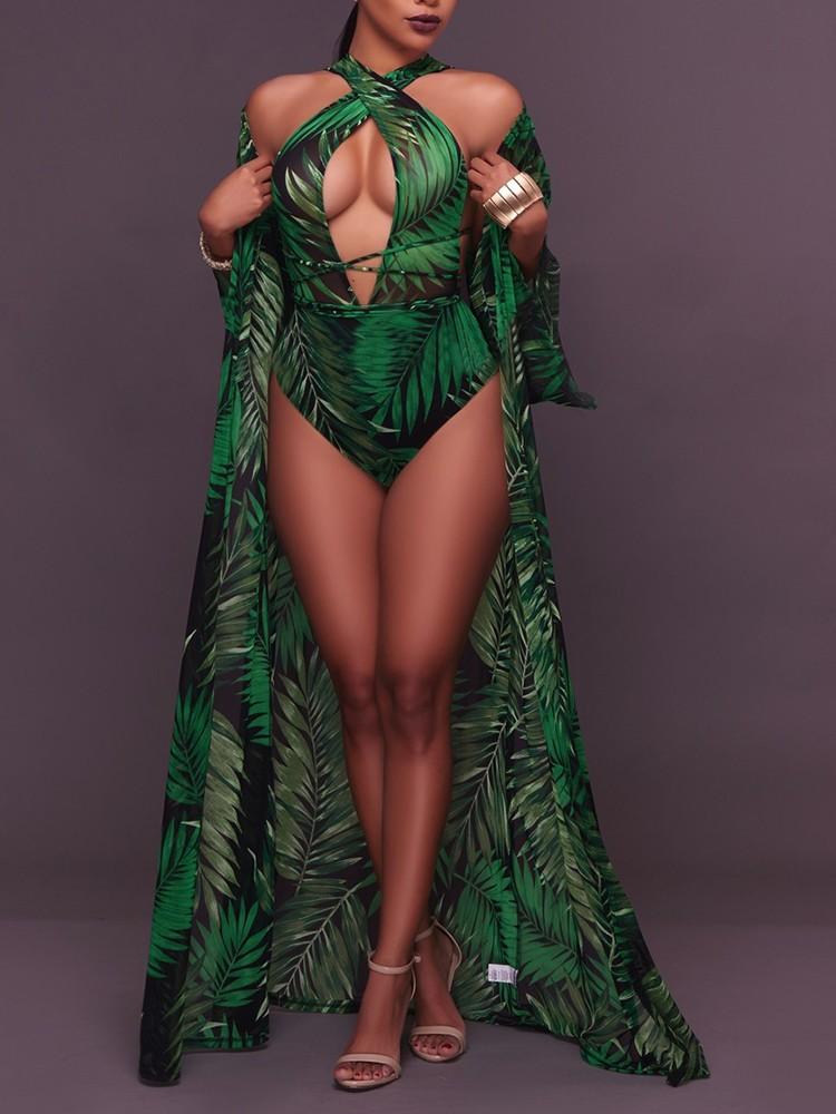 Sexy Cut out Front Cover Ups Swimwear Set - DadHats2ow6ix