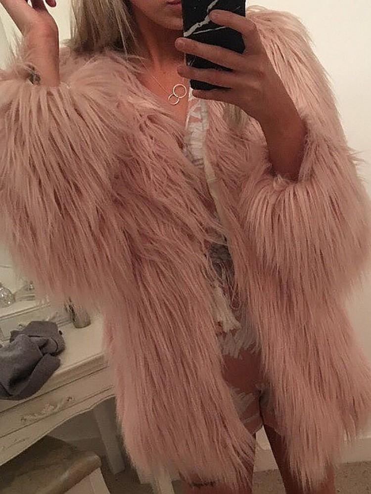 Warm Faux Fur Fluffy Cropped Jacket - DadHats2ow6ix