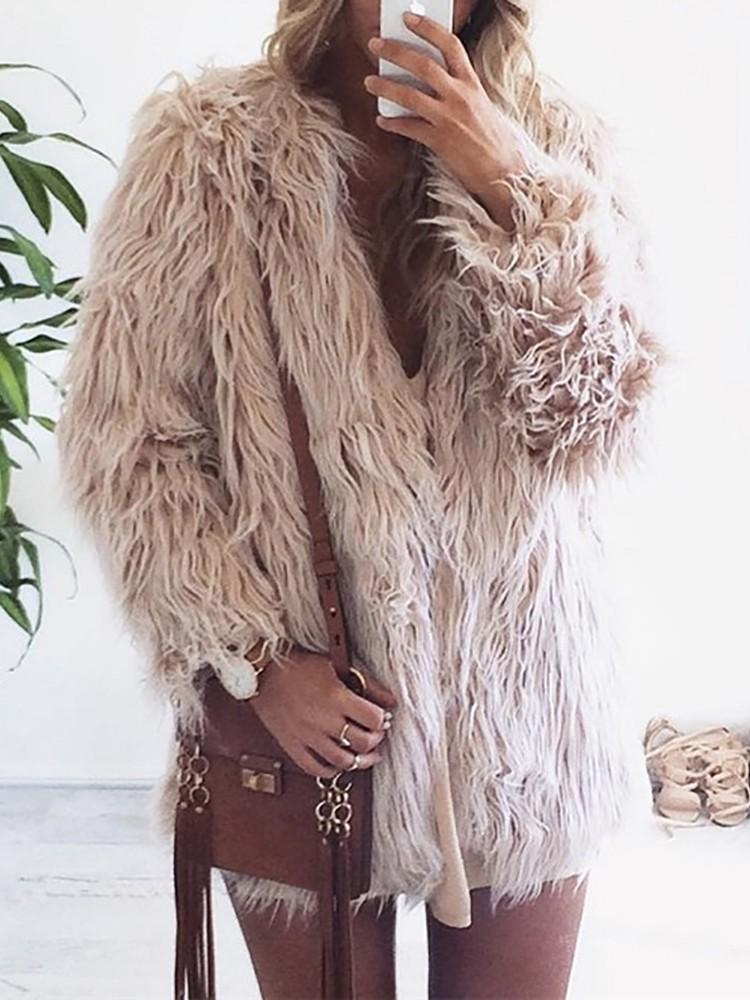 Warm Faux Fur Fluffy Cropped Jacket - DadHats2ow6ix