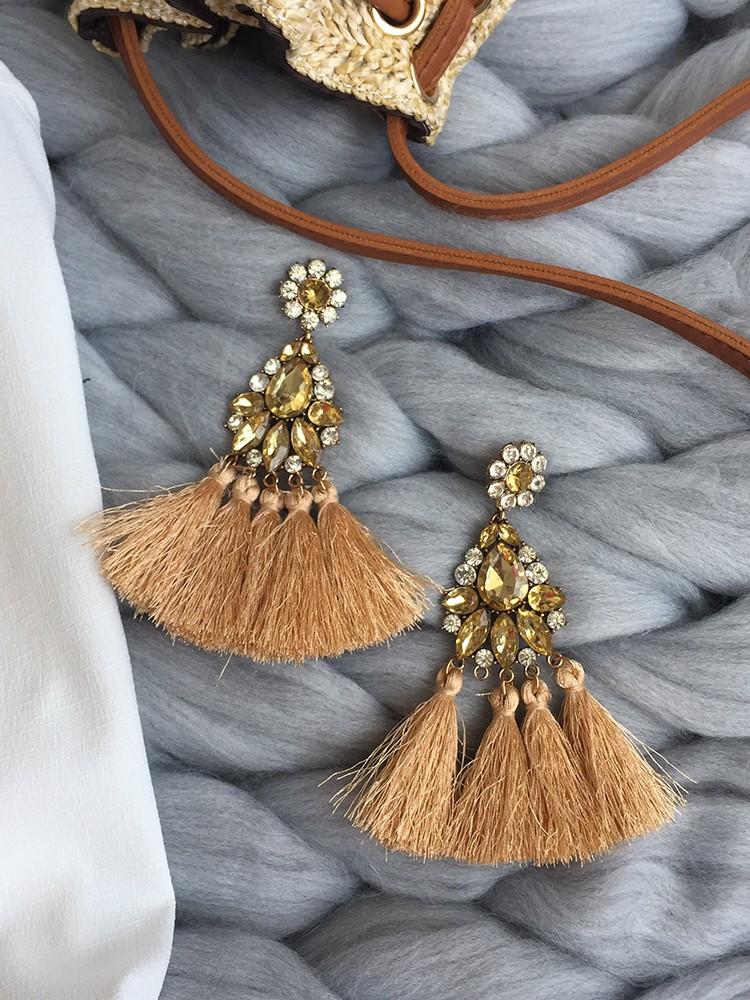 Boho Retro Brown Long Tassel Drop Earring - DadHats2ow6ix