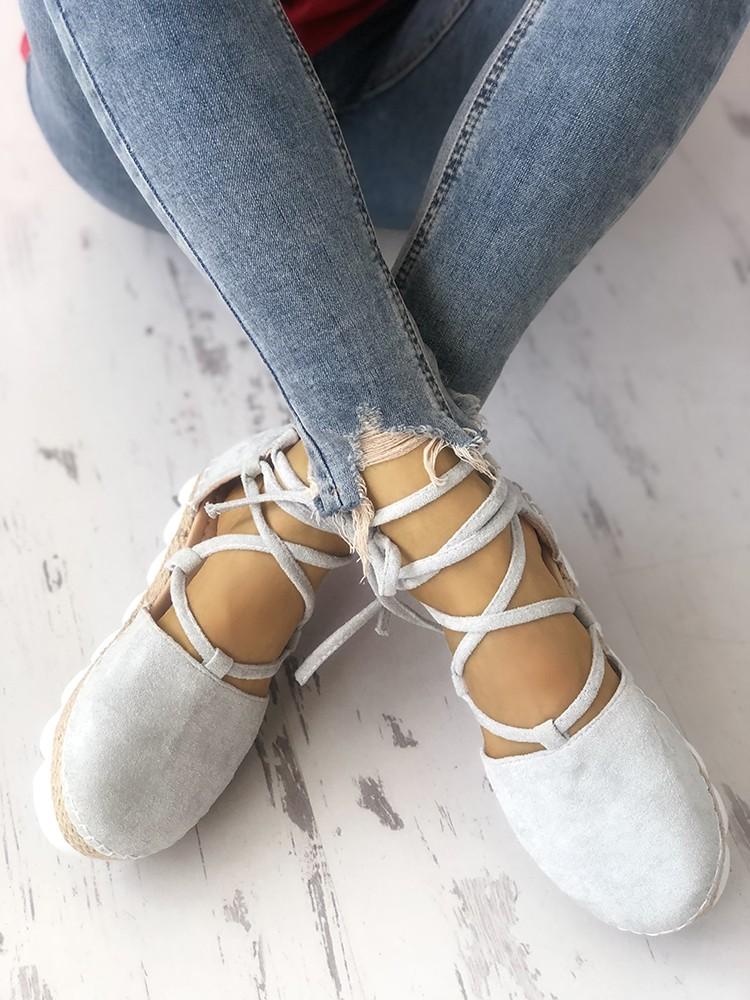 Casual Strappy Espadrille Flats Shoes - DadHats2ow6ix