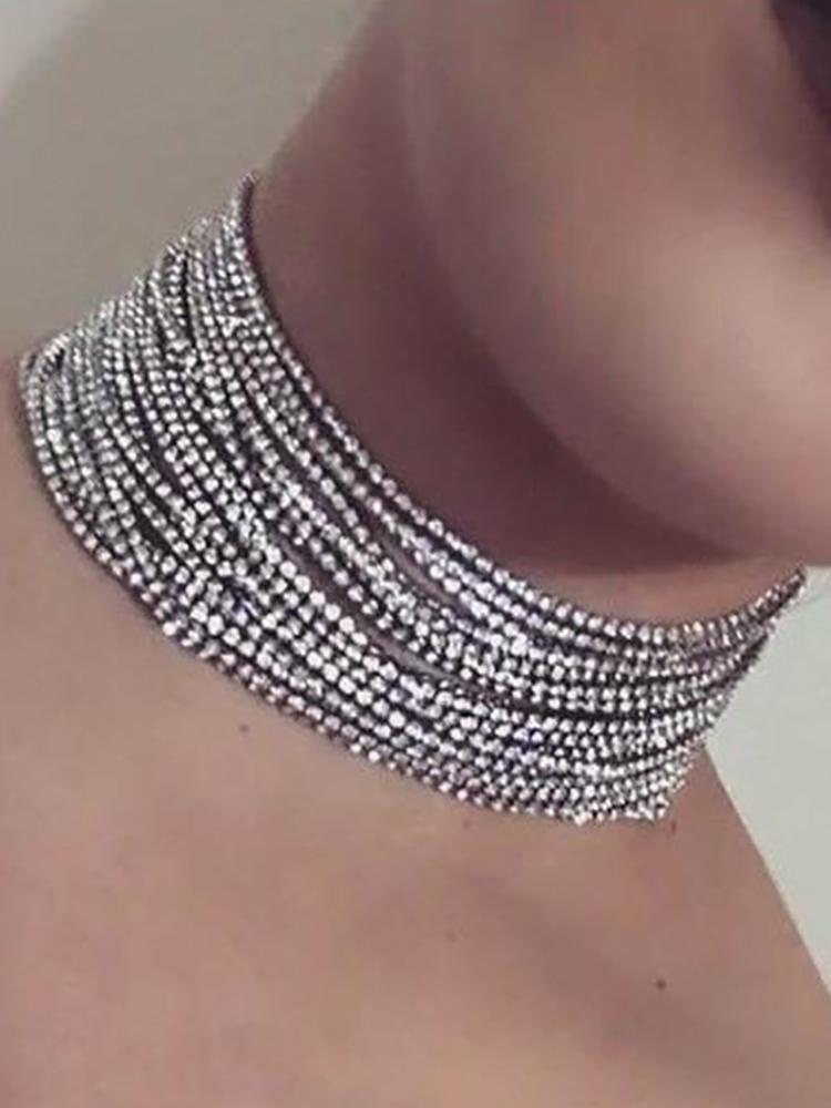 Exaggerated Multi-layer Full Shiny Choker - DadHats2ow6ix